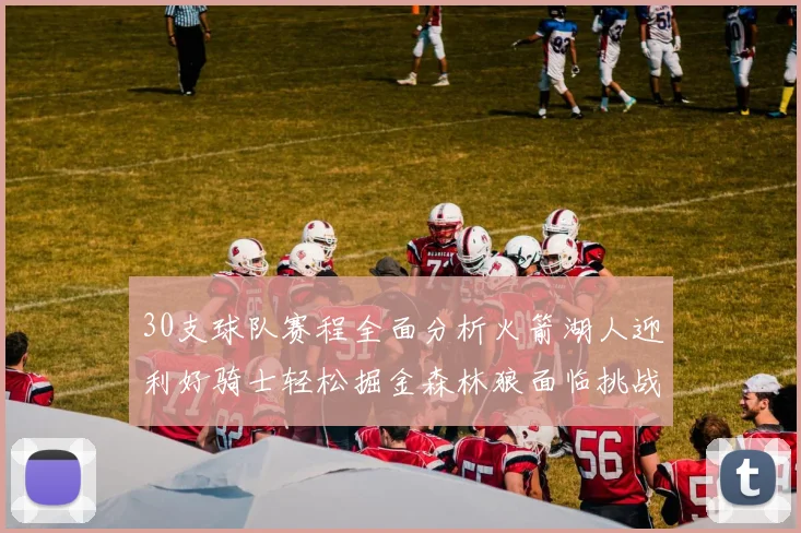 30支球队赛程全面分析火箭湖人迎利好骑士轻松掘金森林狼面临挑战
